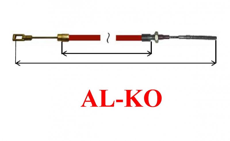 Cablu frana AL-KO scurt cu ochet